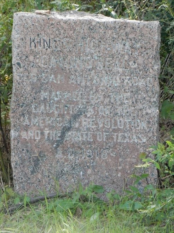 Kings Highway Camino Real Old San Antonio Road Marker. Click for full size. Kings Highway Camino Real Old San Antonio Road Marker image. Click for full size.