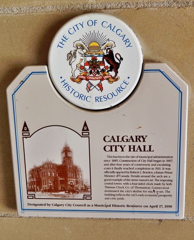 Calgary City Hall Marker image. Click for full size.
