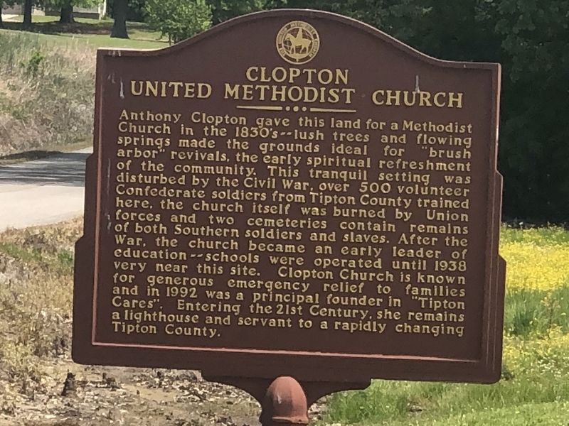 Clopton United Methodist Church Marker image. Click for full size.