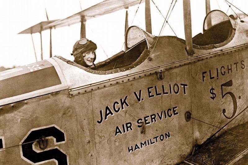 Eilleen Vollick (Canada�s first licensed female pilot) image. Click for full size.