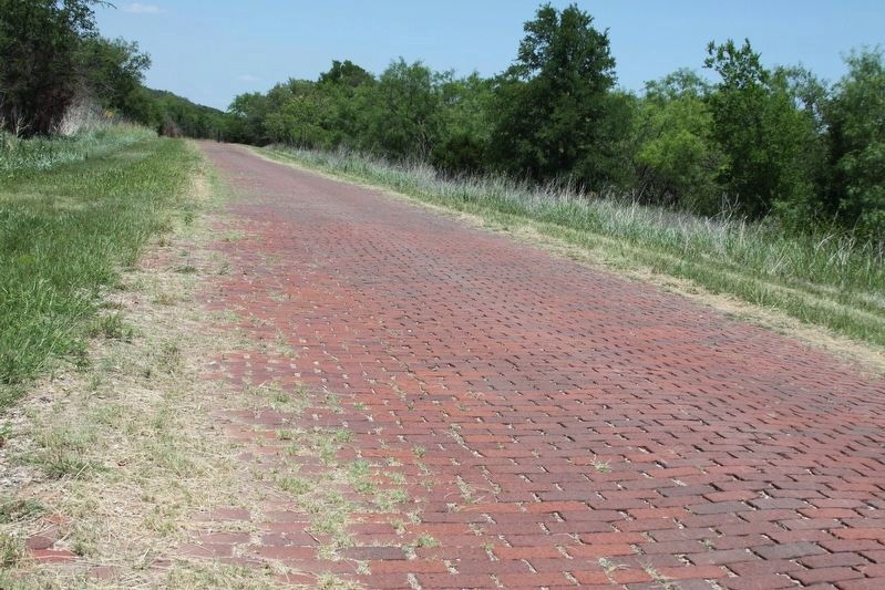 Bricks of Old U.S. Highway 80 at site of J.H. McCleskey No. 1 Well image. Click for full size.