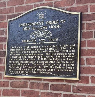 IOOF Independent Order of Odd Fellows Marker image. Click for full size.