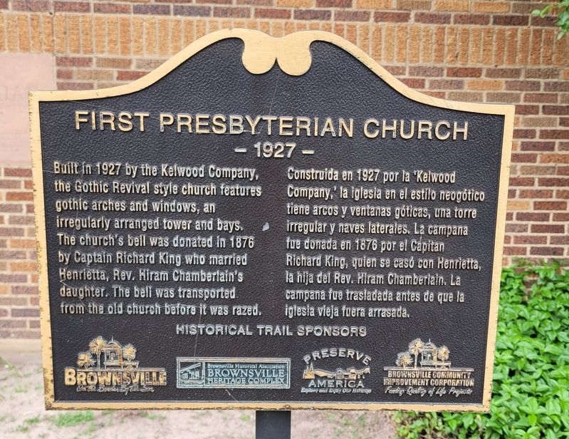 First Presbyterian Church Marker. Click for full size. First Presbyterian Church Marker image. Click for full size.