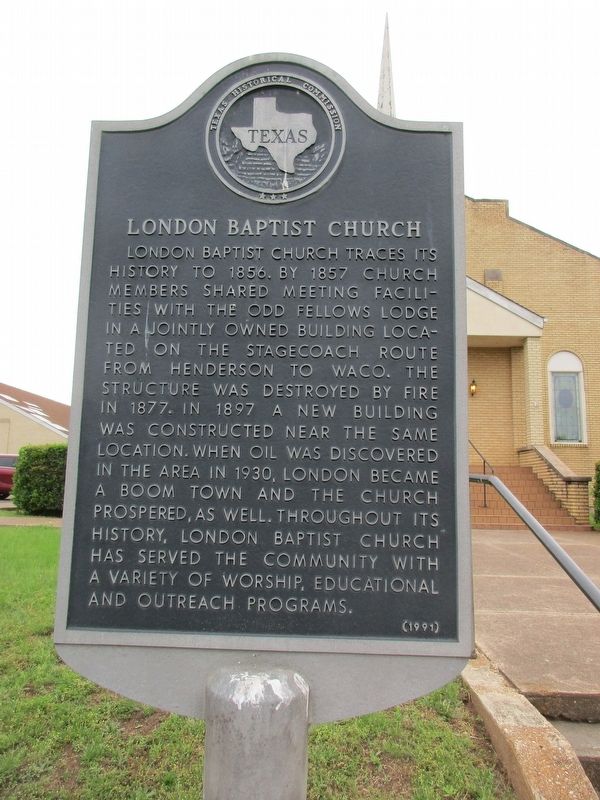 London Baptist Church Marker. Click for full size. London Baptist Church Marker image. Click for full size.