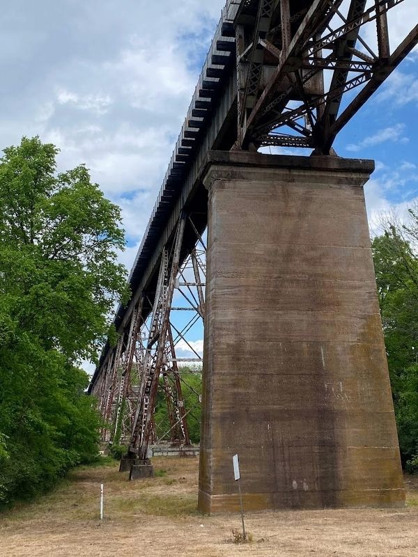 The railroad trestle that spans the Cumberland River. Click for full size. The railroad trestle that spans the Cumberland River image. Click for full size.