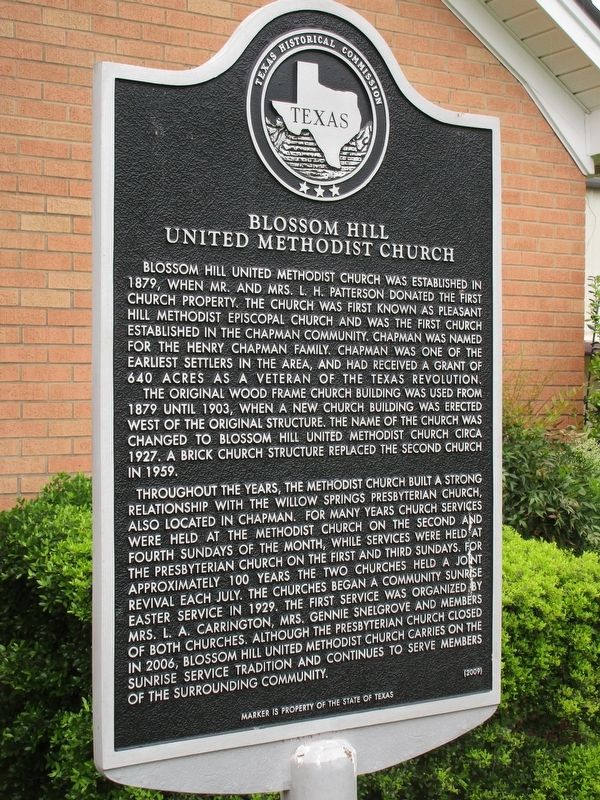 Blossom Hill United Methodist Church Marker. Click for full size. Blossom Hill United Methodist Church Marker image. Click for full size.