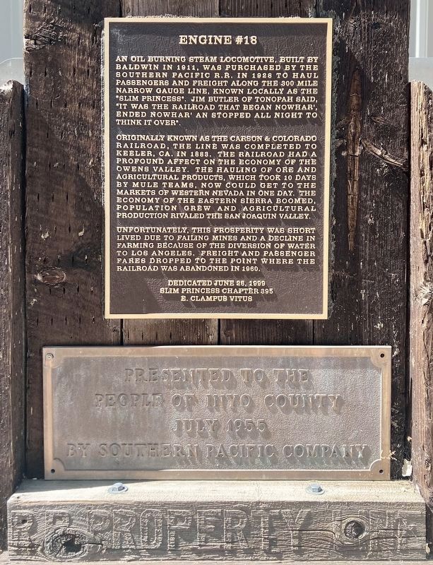 Engine #18 Marker. Click for full size. Engine #18 Marker image. Click for full size.