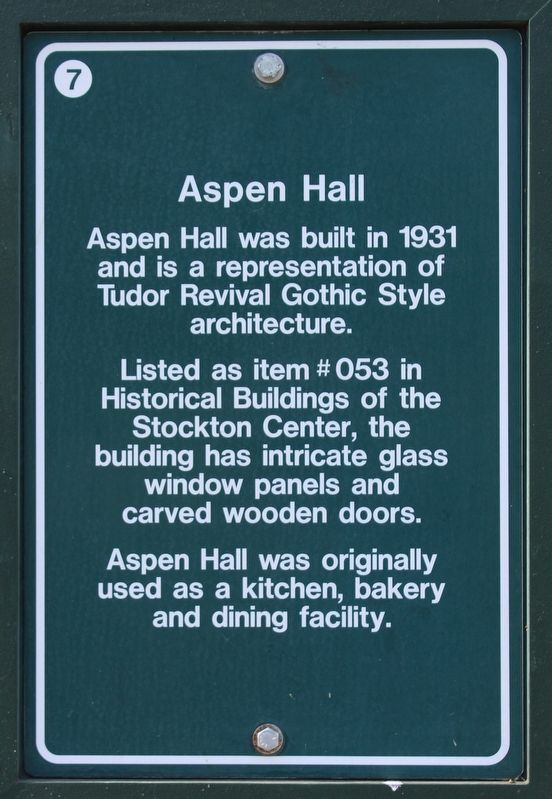 Aspen Hall Marker image. Click for full size.