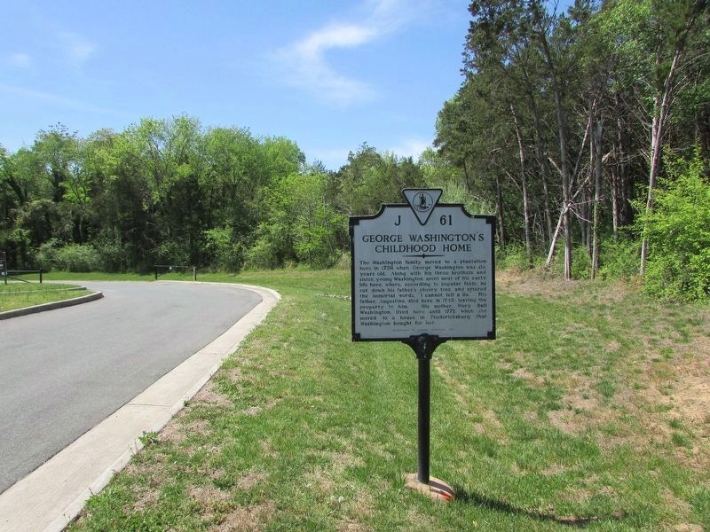 George Washington’s Childhood Home Marker. Click for full size. George Washington’s Childhood Home Marker image. Click for full size.