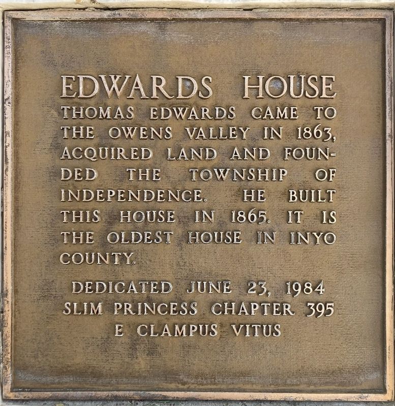 Edwards House Marker. Click for full size. Edwards House Marker image. Click for full size.