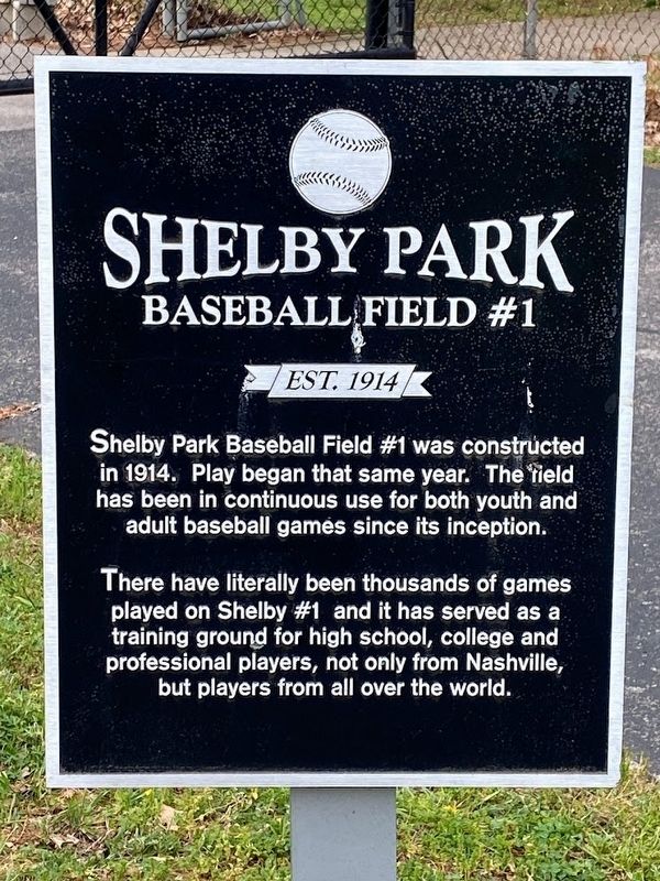 Shelby Park Marker. Click for full size. Shelby Park Marker image. Click for full size.