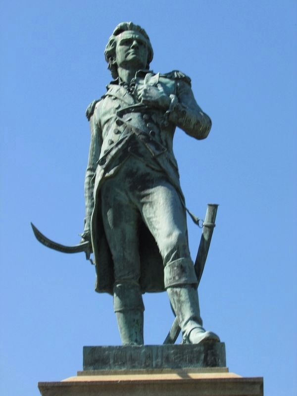 Closeup of Hugh Mercer Statue image. Click for full size.