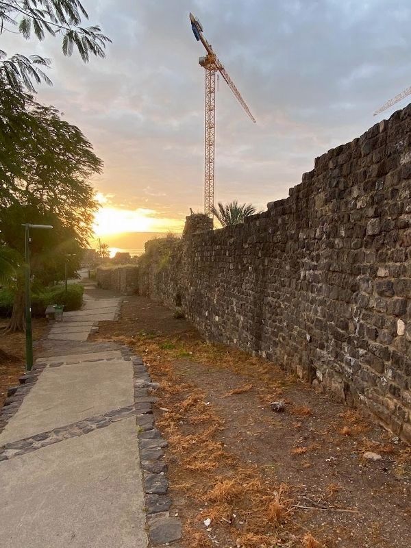 The Southern Wall looking toward the Sea of Galilee. Click for full size. The Southern Wall looking toward the Sea of Galilee image. Click for full size.