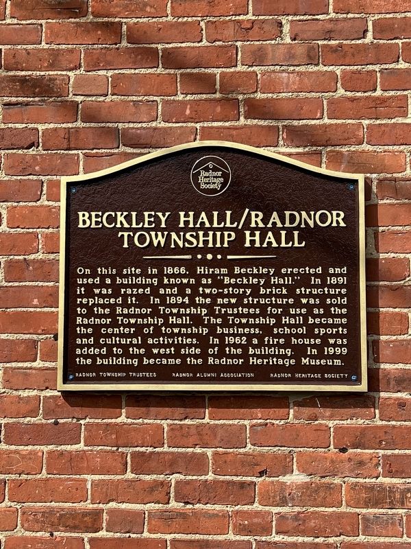 Radnor Township Hall Marker image. Click for full size.