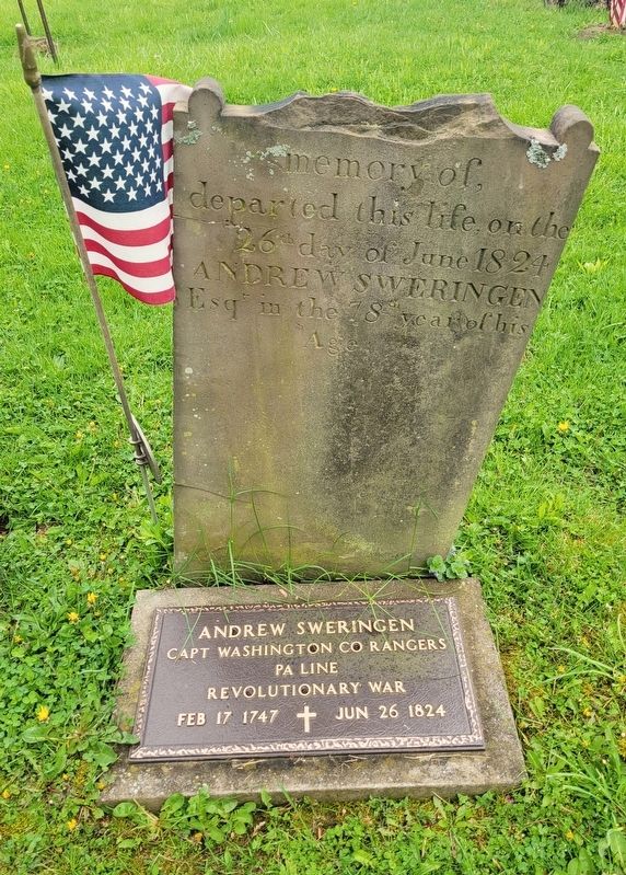 Grave of Revolutionary War Soldier<br>Andrew Sweringen image. Click for full size.