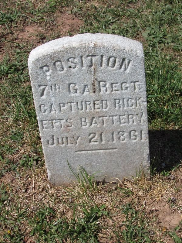 Position 7th G.A. Regt. Marker (close up) image. Click for full size.