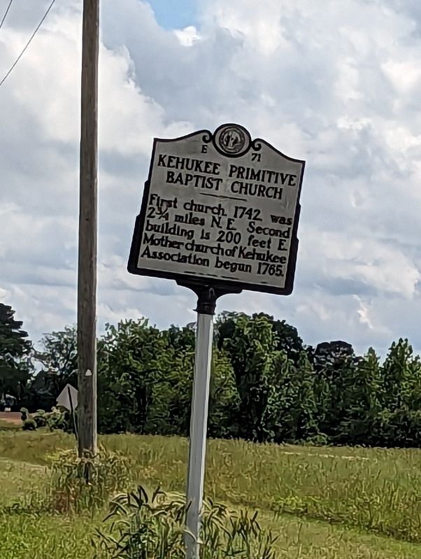 Kehukee Primitive Baptist Church Marker. Click for full size. Kehukee Primitive Baptist Church Marker image. Click for full size.
