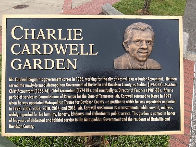 Charlie Cardwell Garden Marker image. Click for full size.
