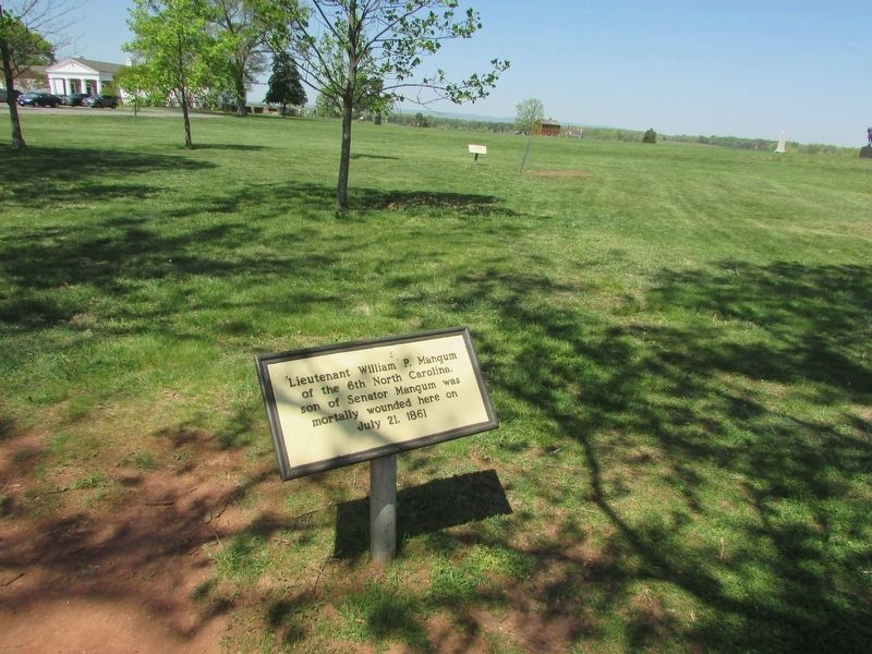 Lieutenant William P. Mangum Marker. Click for full size. Lieutenant William P. Mangum Marker image. Click for full size.