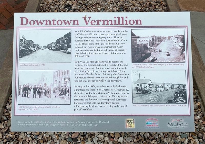 Downtown Vermillion Marker image. Click for full size.