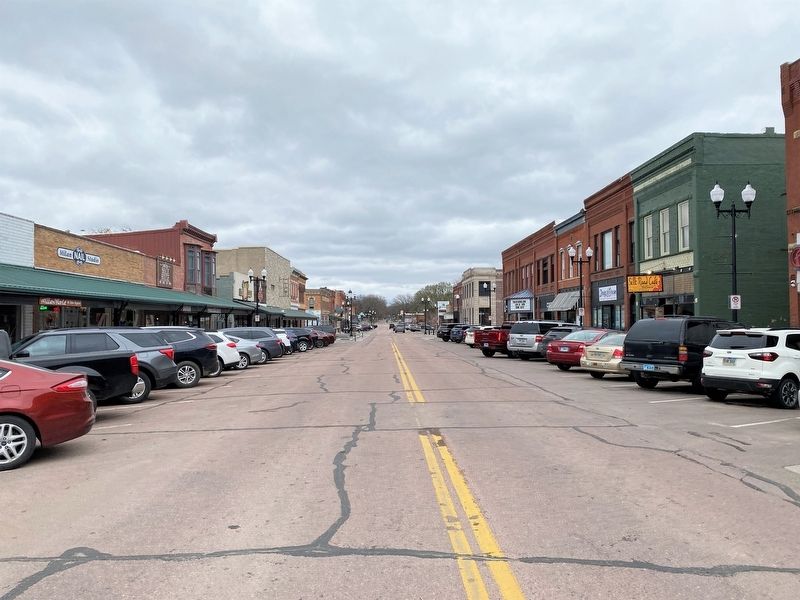 Downtown Vermillion, looking east from Prospect Street image. Click for full size.