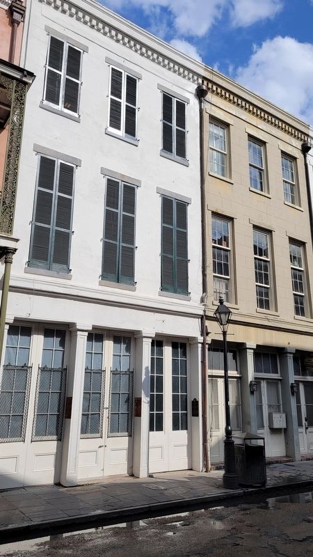 The L'Union New Orleans Tribune Building Marker is located on the middle column. Click for full size. The L'Union New Orleans Tribune Building Marker is located on the middle column image. Click for full size.