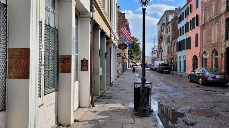 The view of the L'Union New Orleans Tribune Building and Marker from the street. Click for full size. The view of the L'Union New Orleans Tribune Building and Marker from the street image. Click for full size.