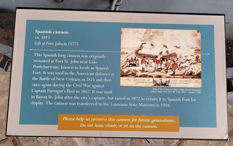 Spanish cannon Marker image. Click for full size.