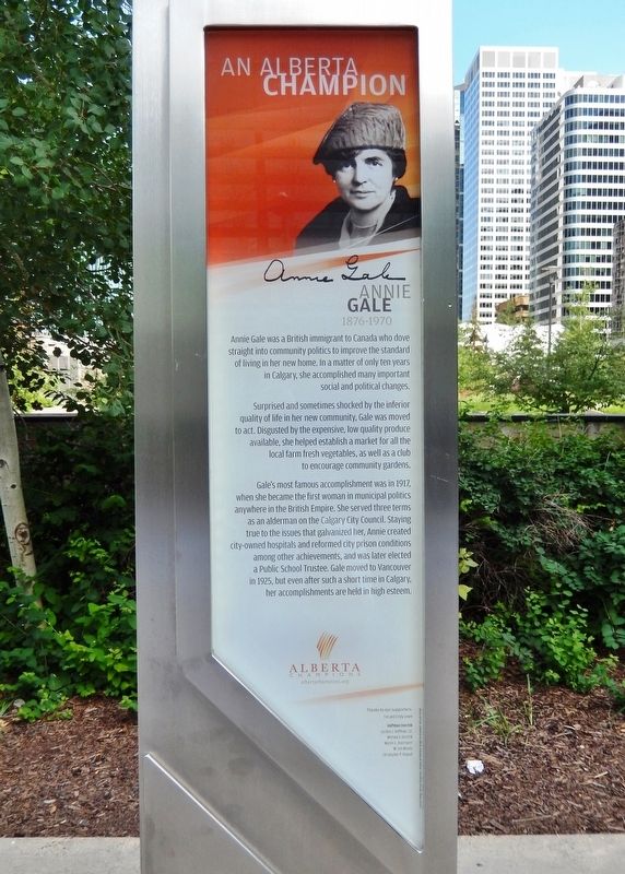 Annie Gale Marker. Click for full size. Annie Gale Marker image. Click for full size.