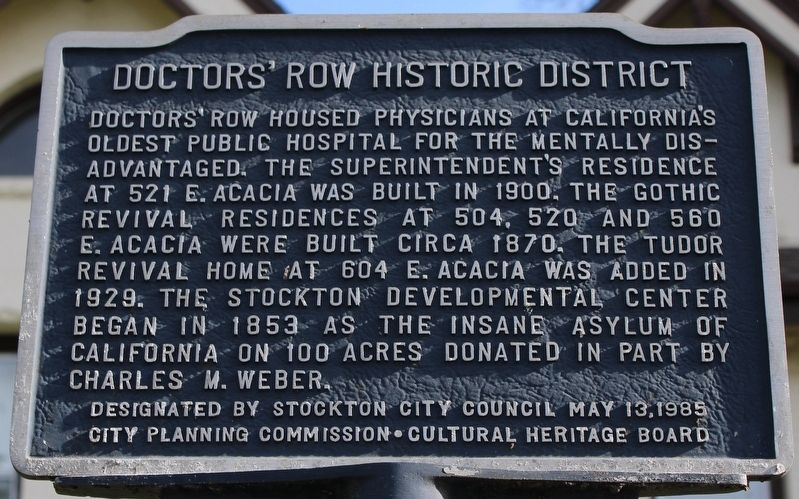 Doctors' Row Historic District Marker. Click for full size. Doctors' Row Historic District Marker image. Click for full size.