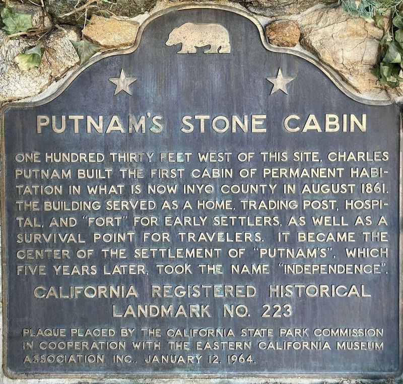 Putnam’s Stone Cabin Marker. Click for full size. Putnam’s Stone Cabin Marker image. Click for full size.