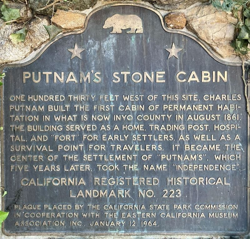 Putnams Stone Cabin Marker image. Click for full size.