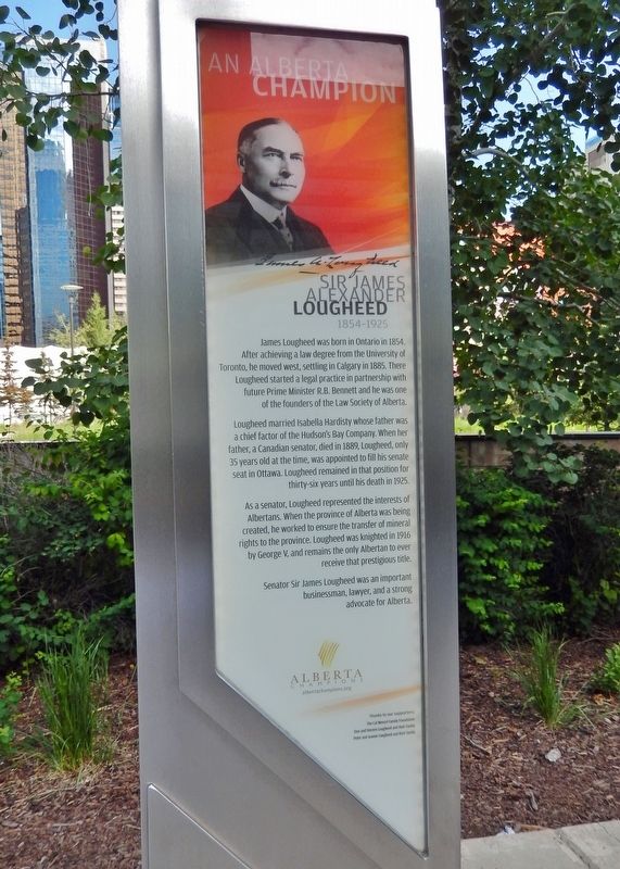 Sir James Alexander Lougheed Marker. Click for full size. Sir James Alexander Lougheed Marker image. Click for full size.