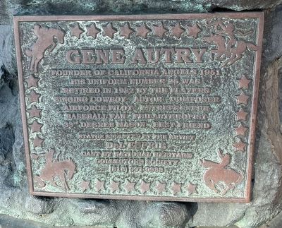 Gene Autry Marker. Click for full size. Gene Autry Marker image. Click for full size.