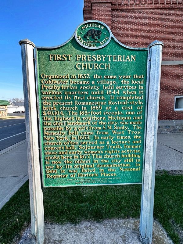 First Presbyterian Church Marker image. Click for full size.