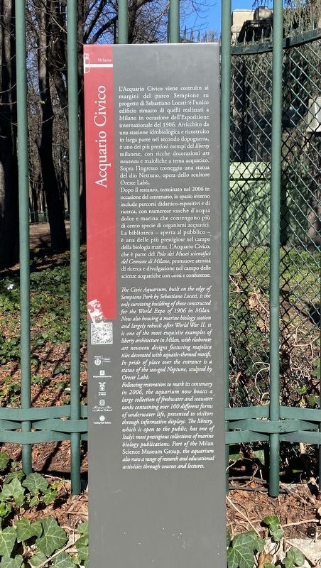 Acquario Civico Marker. Click for full size. Acquario Civico Marker image. Click for full size.