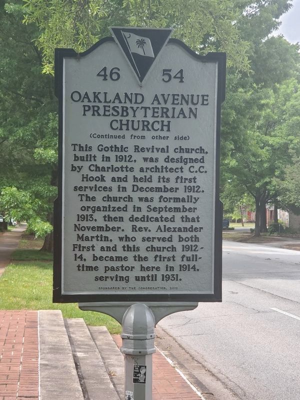 Oakland Avenue Baptist Church Marker Reverse. Click for full size. Oakland Avenue Baptist Church Marker Reverse image. Click for full size.