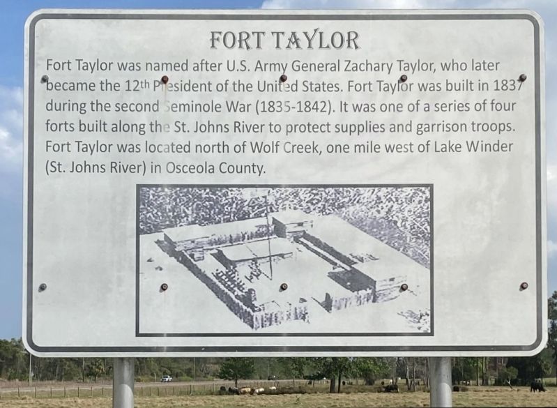 Fort Taylor Marker image. Click for full size.
