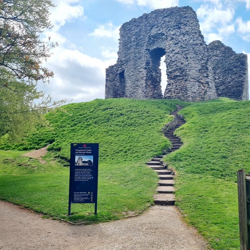 Christchurch Castle and Marker image. Click for full size.