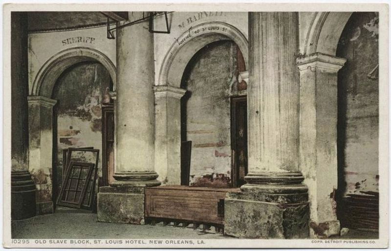 Old Slave Block, St. Louis Hotel, New Orleans, LA.. Click for full size. Old Slave Block, St. Louis Hotel, New Orleans, LA. image. Click for full size.