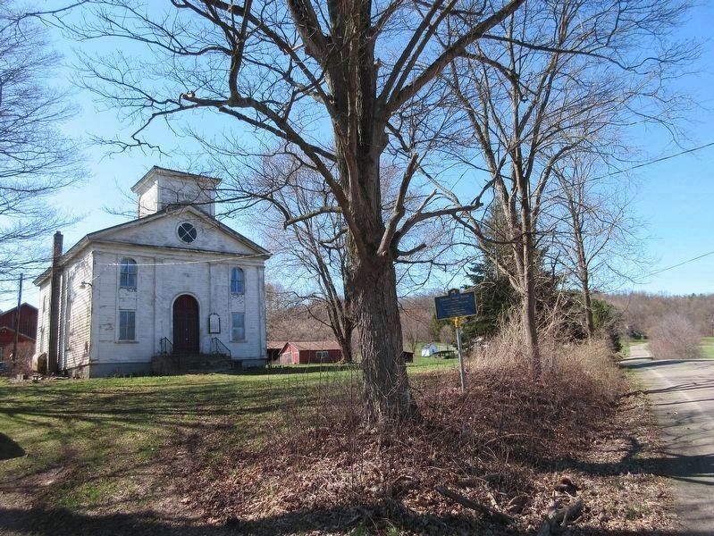Pleasant Valley Church and Marker image. Click for full size.