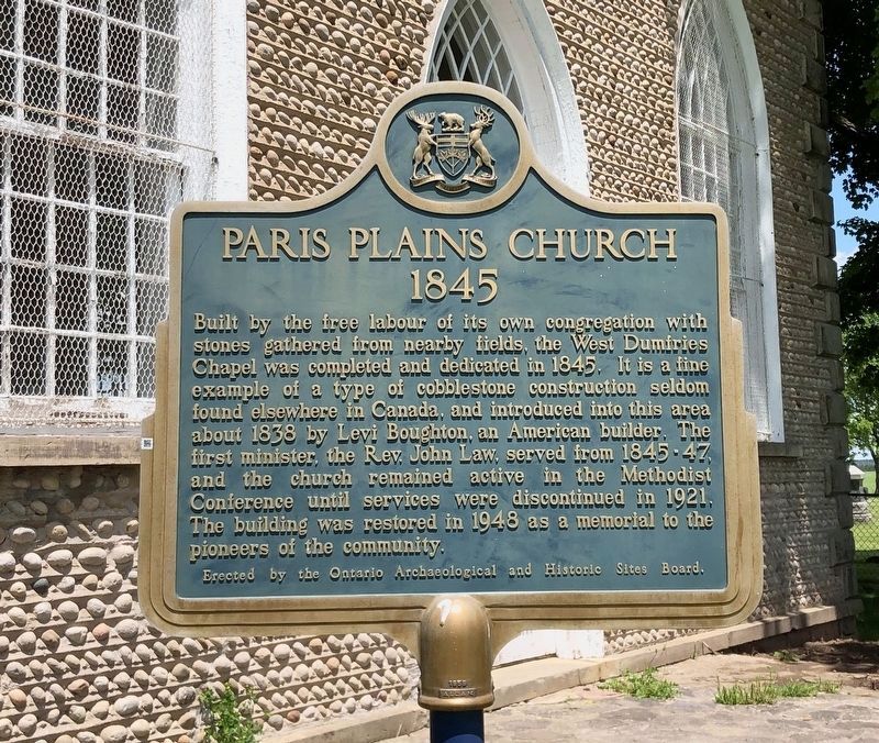 Paris Plains Church Marker image. Click for full size.