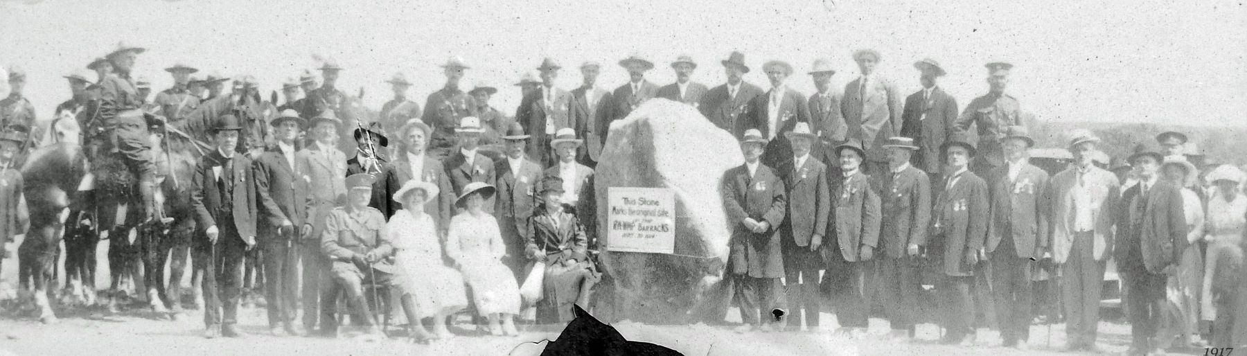 Marker detail: Unveiling of the rock, July 2, 1917. image. Click for full size.