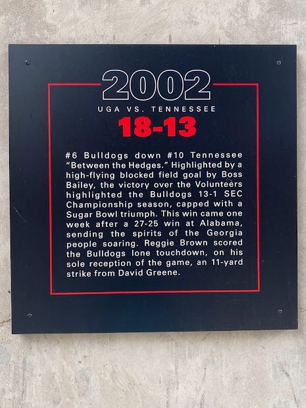 UGA vs Tennessee Marker image. Click for full size.