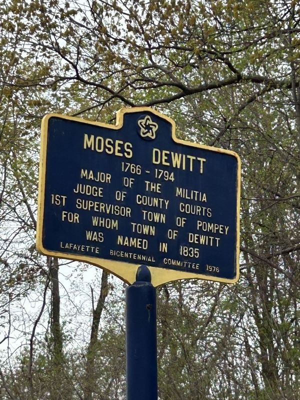 Moses Dewitt Marker image. Click for full size.