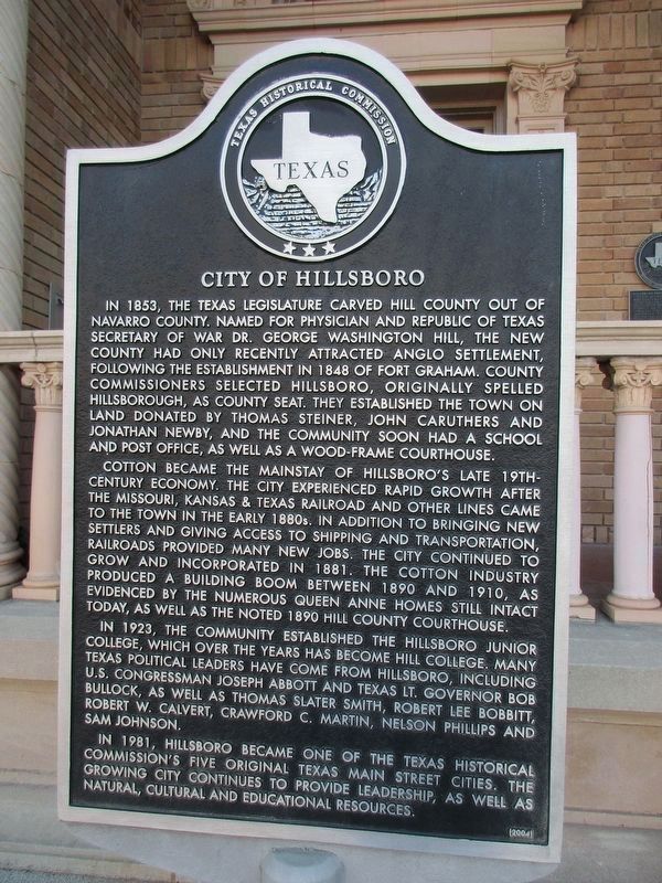 City of Hillsboro Marker image. Click for full size.
