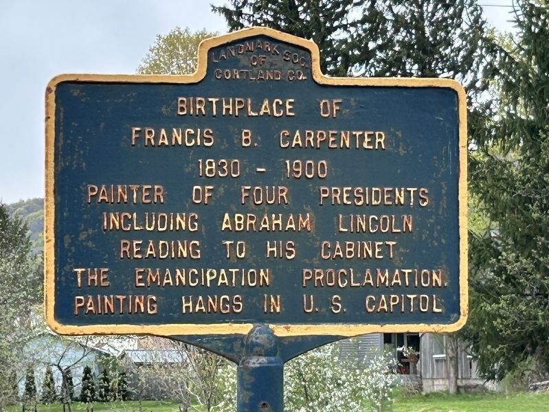 Birthplace of Francis Carpenter Marker image. Click for full size.