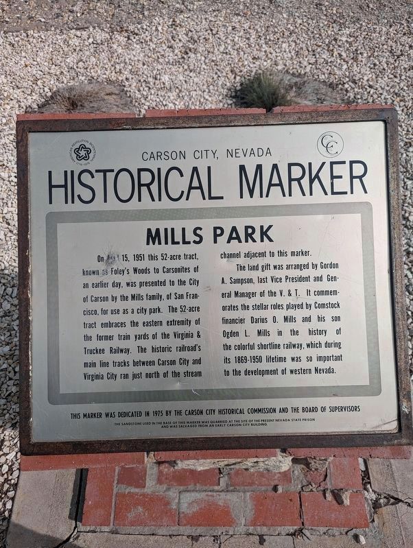 Mills Park Marker image. Click for full size.