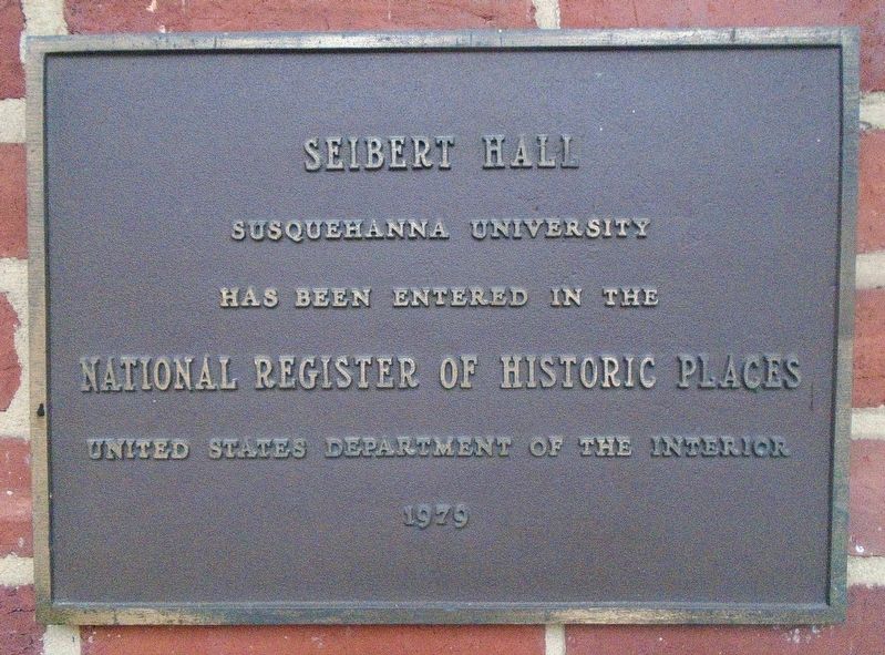 Seibert Hall NRHP Marker image. Click for full size.