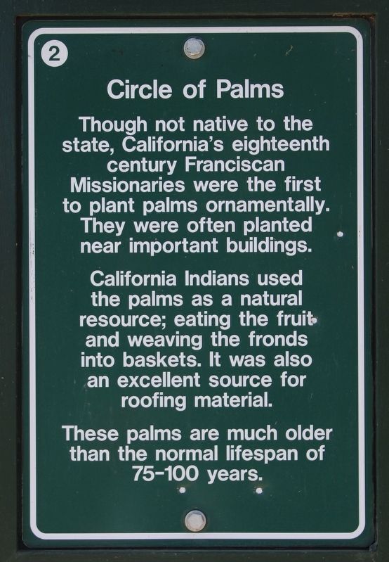 Circle of Palms Marker. Click for full size. Circle of Palms Marker image. Click for full size.